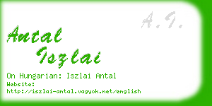 antal iszlai business card